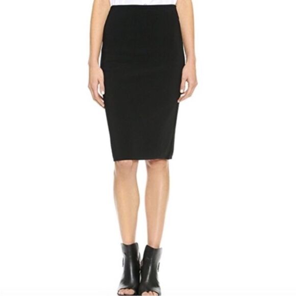 Black Midi Pencil Skirt for Cocktail Events - Picture 2 of 9